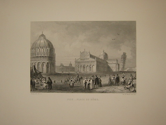 Rouargue (frères) Pise - Place du Dome 1860 ca. Parigi, Imp. Chardon